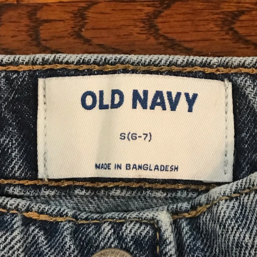 Old Navy Blue Jean Denim Skirt School Uniform Bottoms Girls 6 / 7 Small Pockets